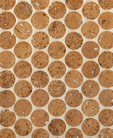 1 Cork Mosaic Penny Tile Natural Finish - THE HABITUS COLLECTION